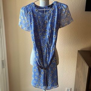 Forever 21 - Blue/White Daisy Dress - Size M